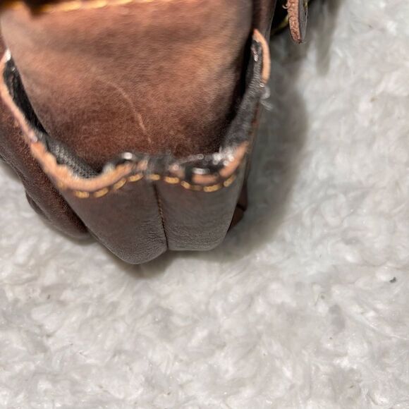 Smile Bird Leather faded Brown Men small messenger bag .Nylon adjustable strap. - Picture 11 of 11